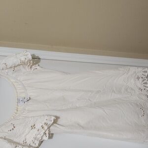 Astars Cream Eyelet Cotton Dress